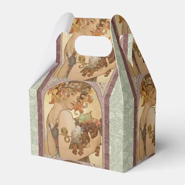 Art Nouveau Woman Mucha Beautiful Favor Boxes (Front Side)