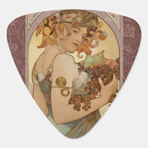 Art Nouveau Woman Mucha Beautiful Guitar Pick