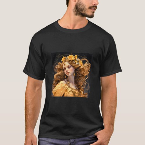 Art Nouveau Woman Painting  T_Shirt