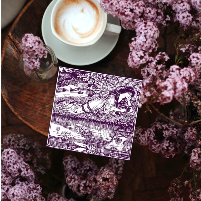 Art Nouveau Woman Reading Book club Invitation (Creator Uploaded)