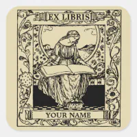 Ex Libris Sticker Art Nouveau Forest, 15 Personalized Exlibris, Literary  Gifts, Beautiful Book Club Gifts 