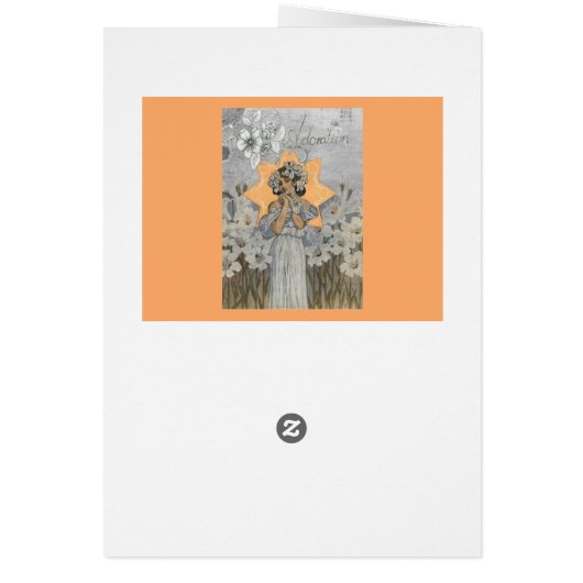 Art nouveau woman with daffodils floral adoration (Back)
