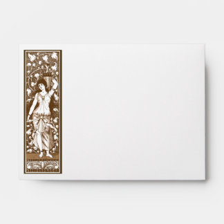 Art nouveau woman with urn envelope