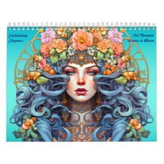Art Nouveau Women in Bloom Calendar