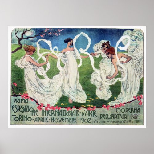 Art Nouveau World Arts Exposition Advertisement Poster