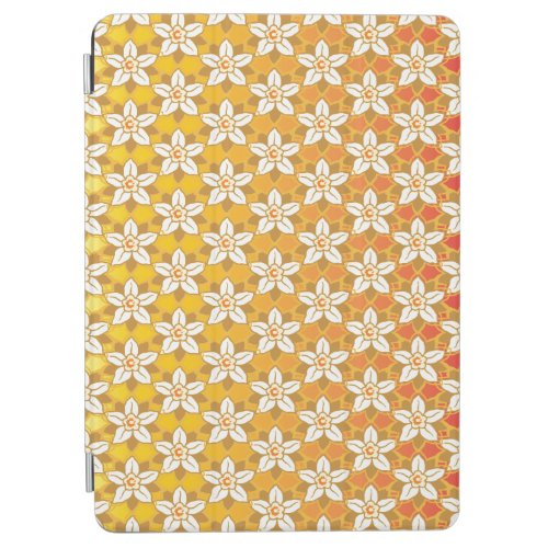 Art Nouveau yellow Jonquil floral wallpaper damask iPad Air Cover