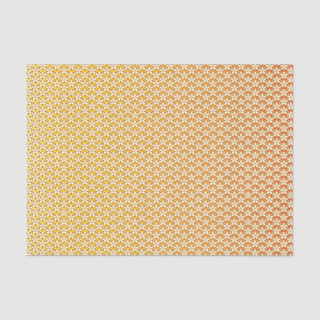Art Nouveau yellow Jonquil floral wallpaper damask Tissue Paper (Front)