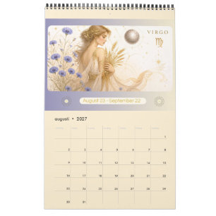 Art Nouveau Zodiac Väggkalender 2027 Calendar