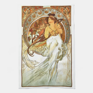 Art Nouveou Mucha series Painting Kitchen Towel