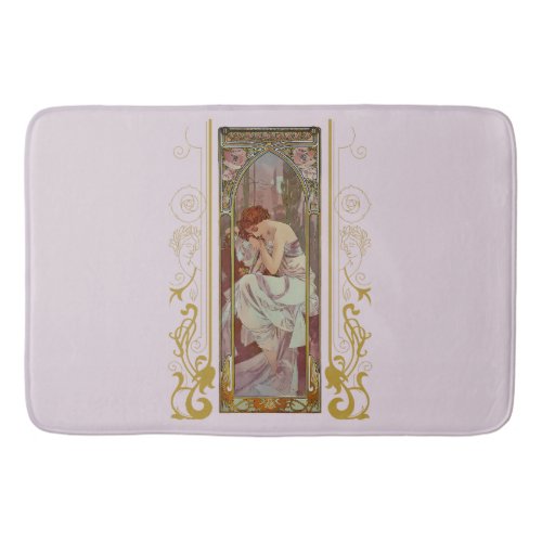 Art Noveau Alphonse Mucha Nightâs Rest Bath Mat