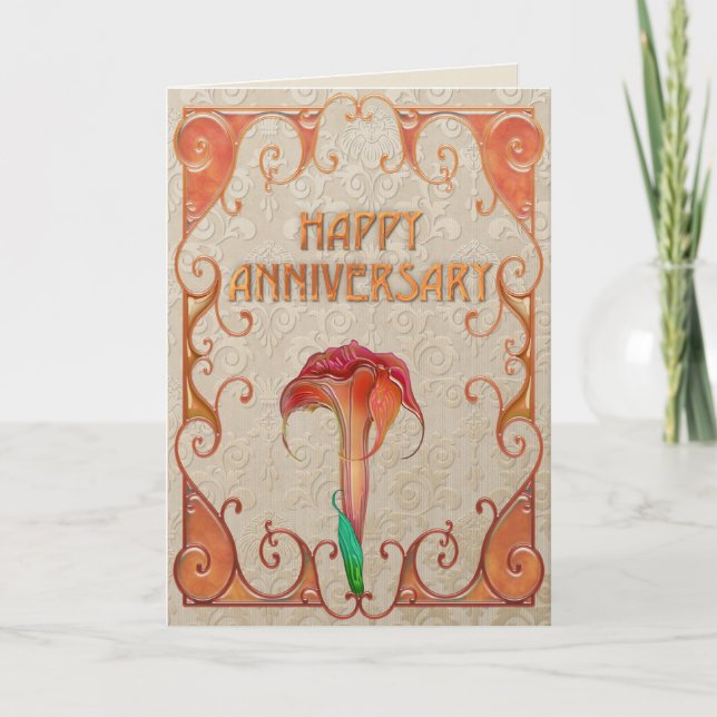 Art Noveau Anniversary Card (Front)