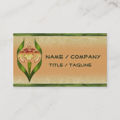 Art Noveau Iris Business Card Templates