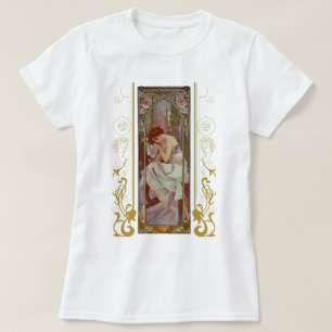 Art Noveau Night’s Rest by Alphonse Mucha T-Shirt
