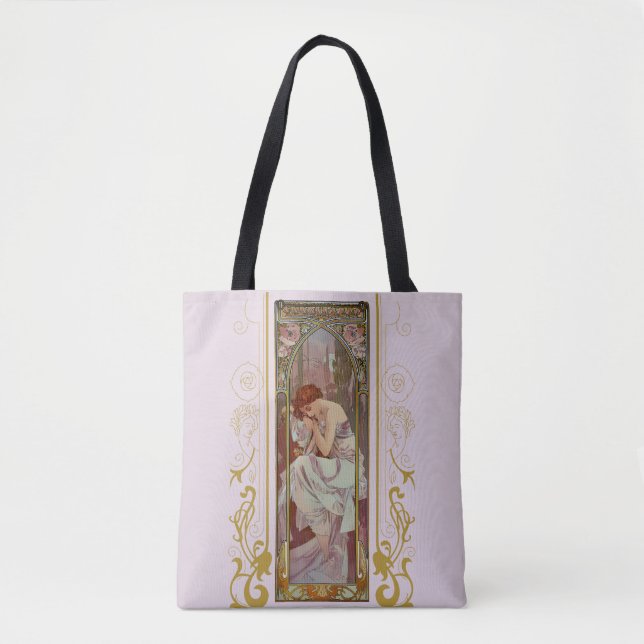 Art Noveau Night’s Rest by Alphonse Mucha Tote Bag (Front)