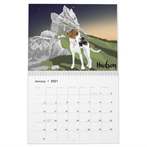 Art of a Coonhound Calendar 2021