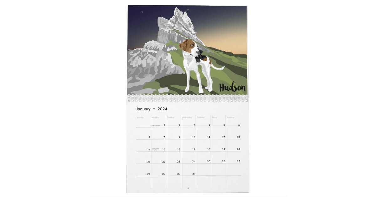 Art of a Coonhound Calendar 2021 Zazzle