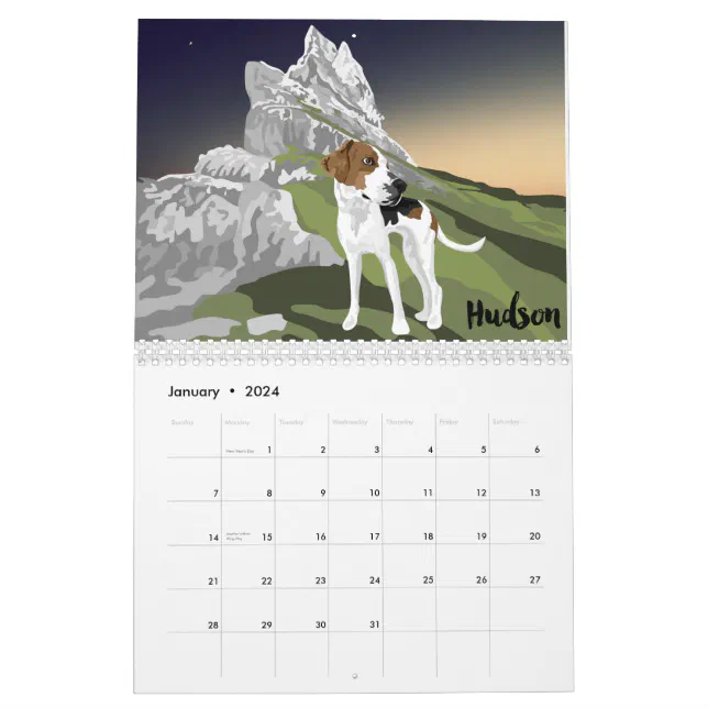 Art of a Coonhound Calendar 2021 Zazzle