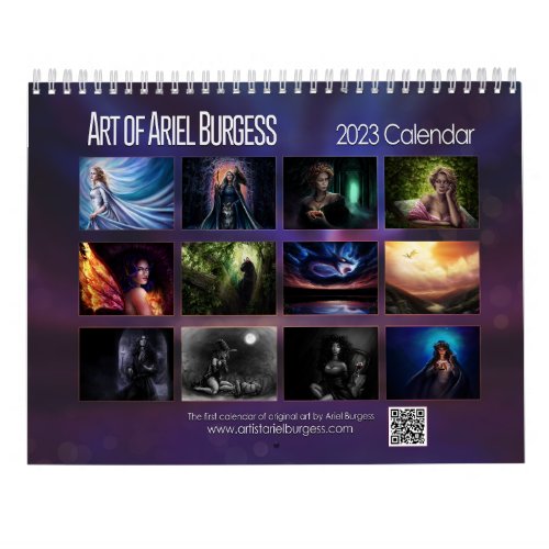 Art of Ariel Burgess 2023 Calendar