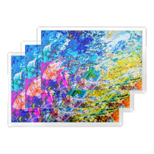 Art of color palette acrylic tray