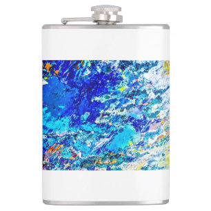 Art of color palette hip flask