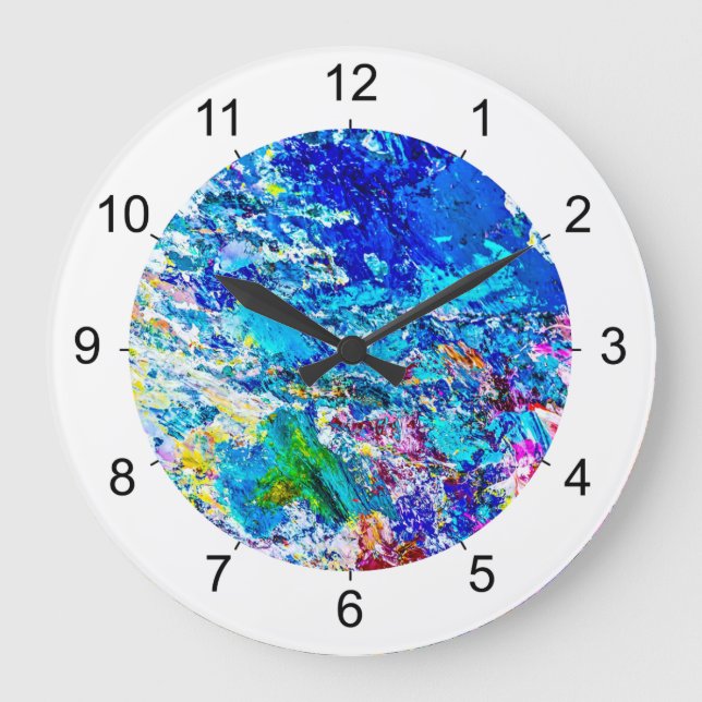 Art of color palette large clock (Front)