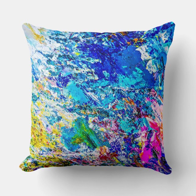 Art of color palette throw pillow (Front)