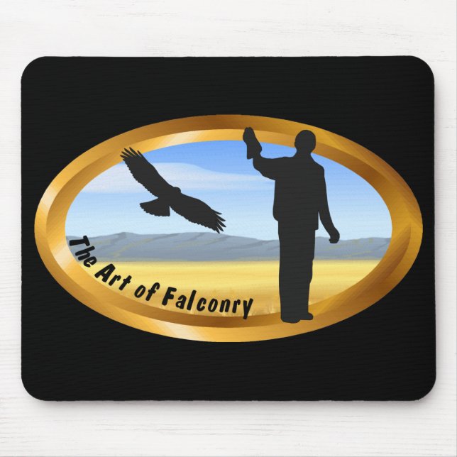 Art of Falconry - Oval Mouse Pad (Front)