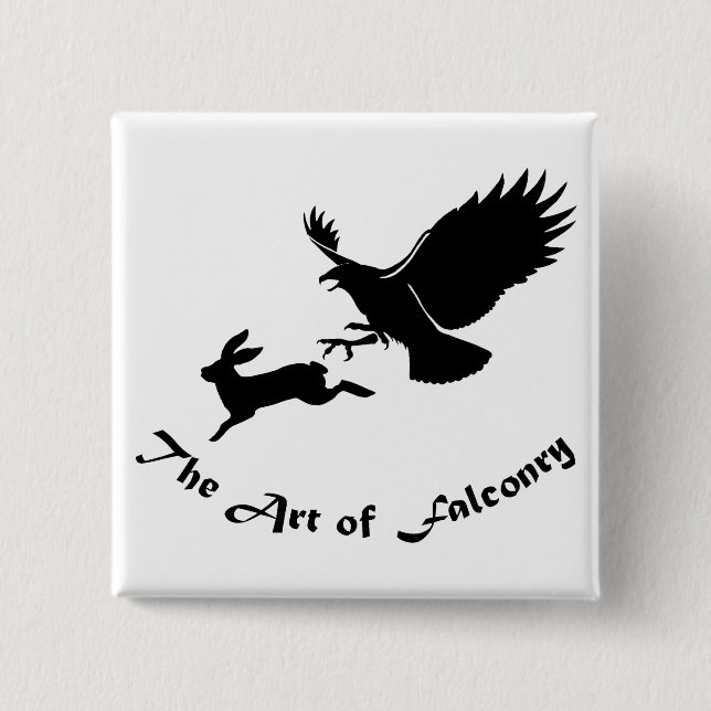 Art of Falconry - Red Tail Hawk Button (Front)