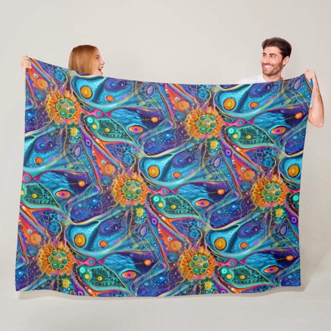 Art of Image Abstraction - seamless pattern 10 Fleece Blanket (In Situ)