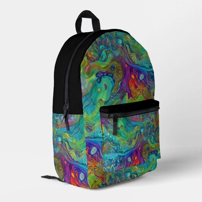 Art of Image Abstraction - seamless pattern 2 Printed Backpack (Back Corner Left)