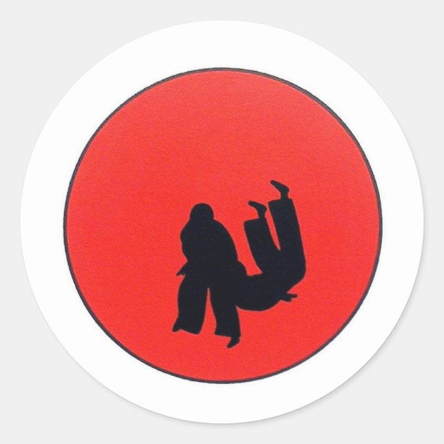 Art Of Judo Print Classic Round Sticker (Front)