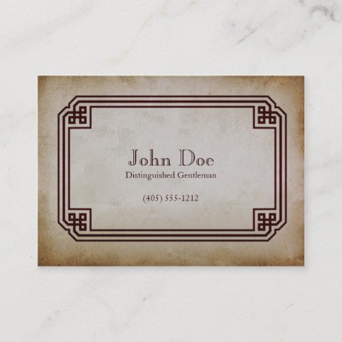Art of Manliness Framed Calling Card Business Card Templates