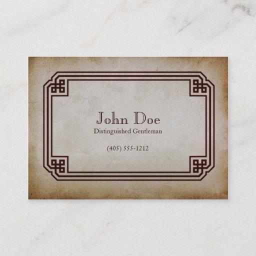 Customizable Art of Manliness Framed Calling Card Business Card Templates