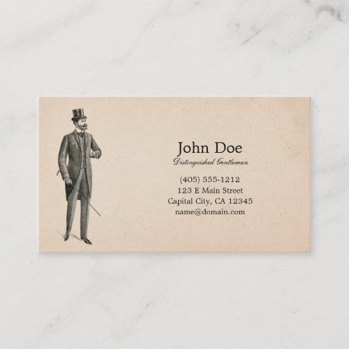 Art of Manliness Victorian Gentleman Business Card