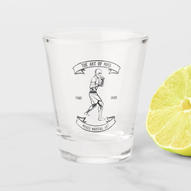 Art Of MMA Mixed Martial Arts Shot Glass (Front)