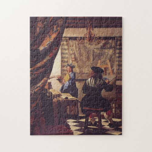 Art Of Painting by Johannes Vermeer Jigsaw Puzzle