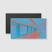 Art of Parisian woman at subway in blue orange (Front/Back)