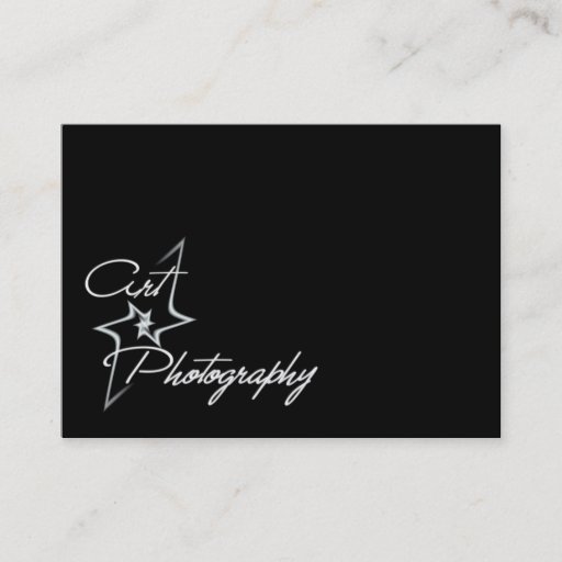Customizable Art of photography business card