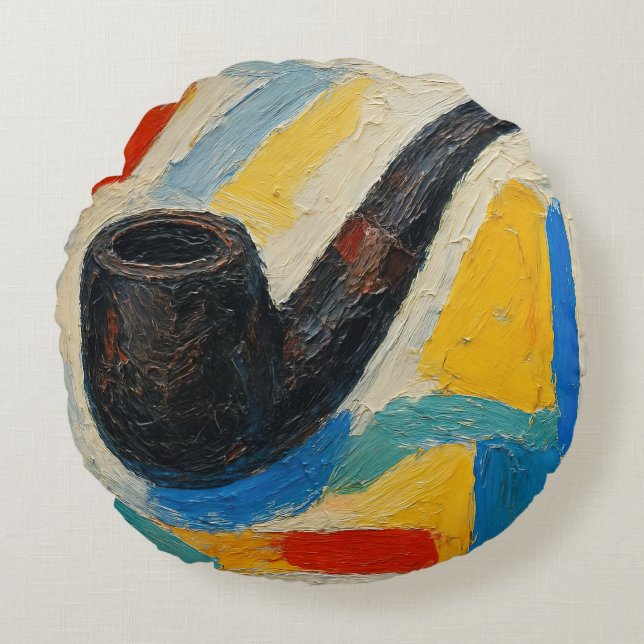 Art of Pipe (#7) Round Pillow (Front)