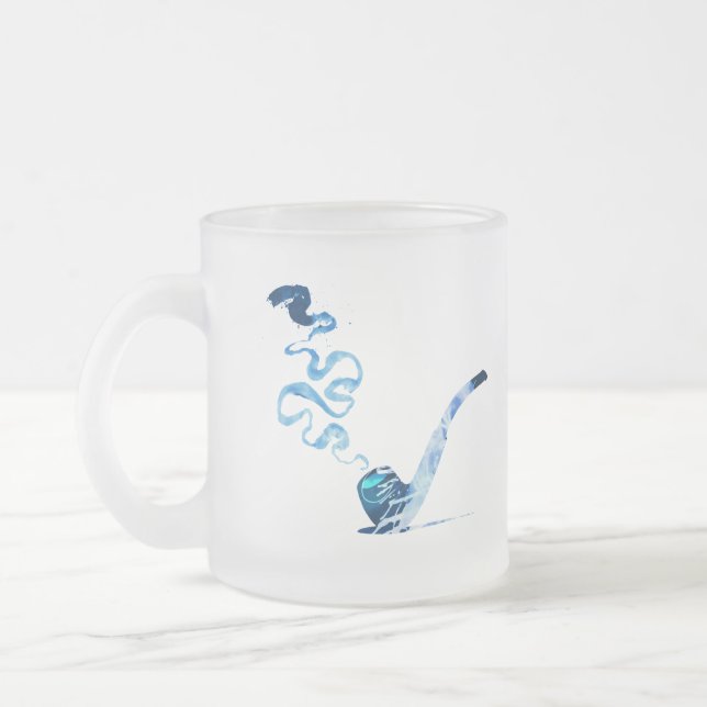 Art of Pipe Smoking 2 Frosted Glass Coffee Mug (Left)
