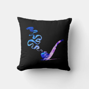 Art of Pipe Smoking (Miami: Black) Throw Pillow