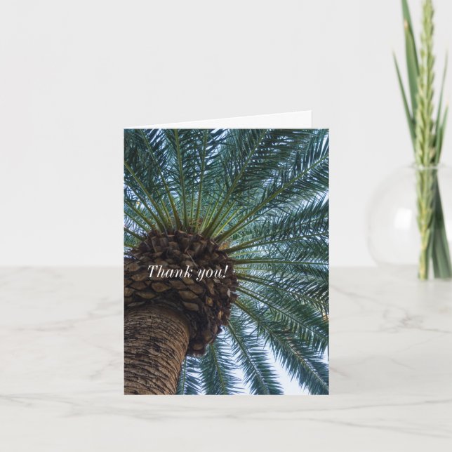 Art Of The Palm Tree Thank You Card (Front)