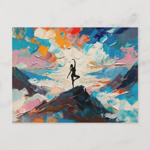 Art of Yoga: Balanced Beauty (Oil Painting No. 2) Holiday Postcard