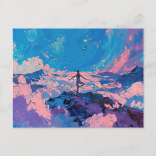 Art of Yoga: Balanced Beauty (Oil Painting No. 3) Postcard
