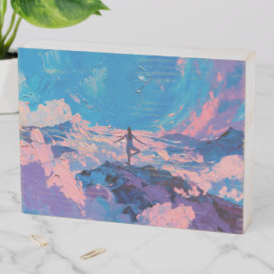 Art of Yoga: Balanced Beauty (Oil Painting No. 3) Wooden Box Sign