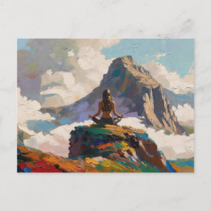 Art of Yoga: Balanced Beauty (Oil Painting No. 4) Postcard