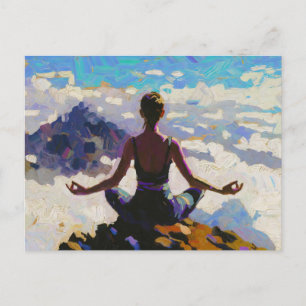 Art of Yoga: Balanced Beauty (Oil Painting No. 5) Postcard