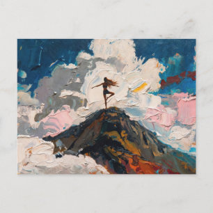 Art of Yoga: Balanced Beauty (Oil Painting No. 6) Postcard