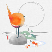 ART OF ZEN watercolor bird art cards