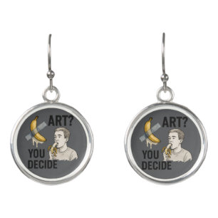 Art or Snack? The Banana Debate Earrings